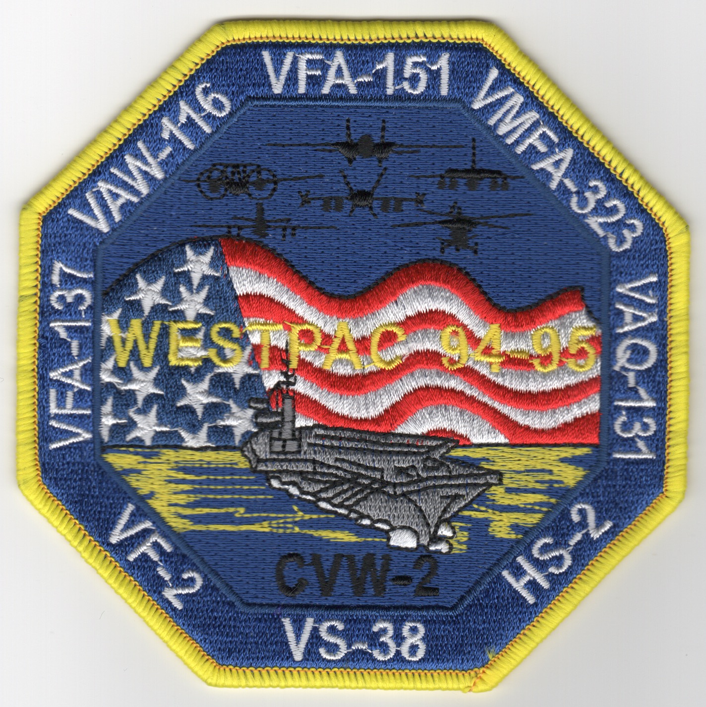CV-64/CVW-2 1995 WestPac (Octagon) Cruise Patch · AV8R Stuff
