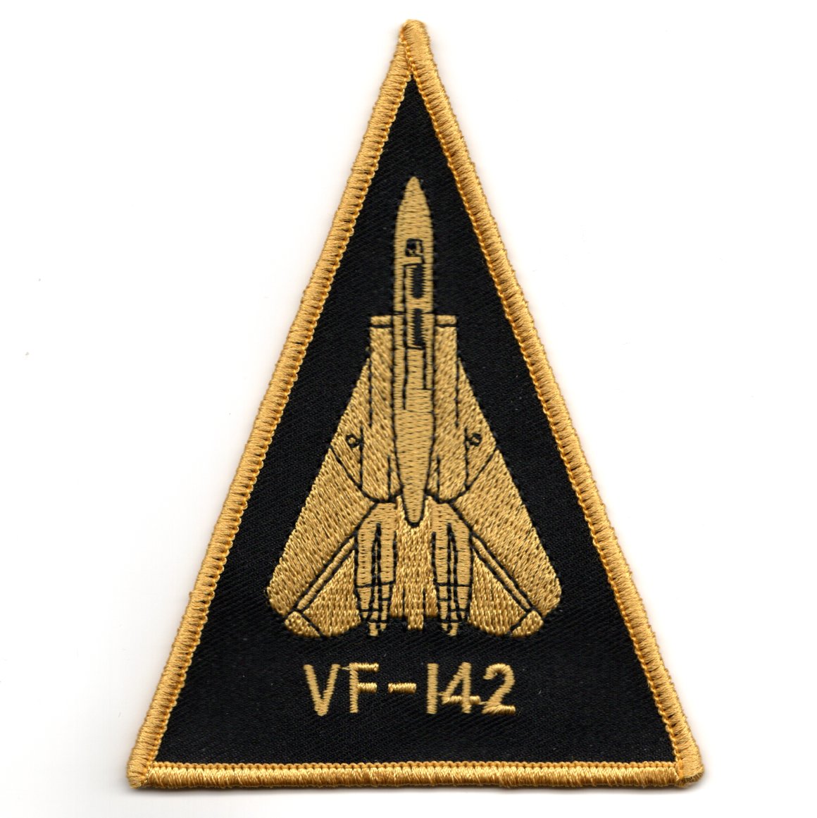 VF-142 F-14 A/C Triangle Patch (Black-Gold) · AV8R Stuff